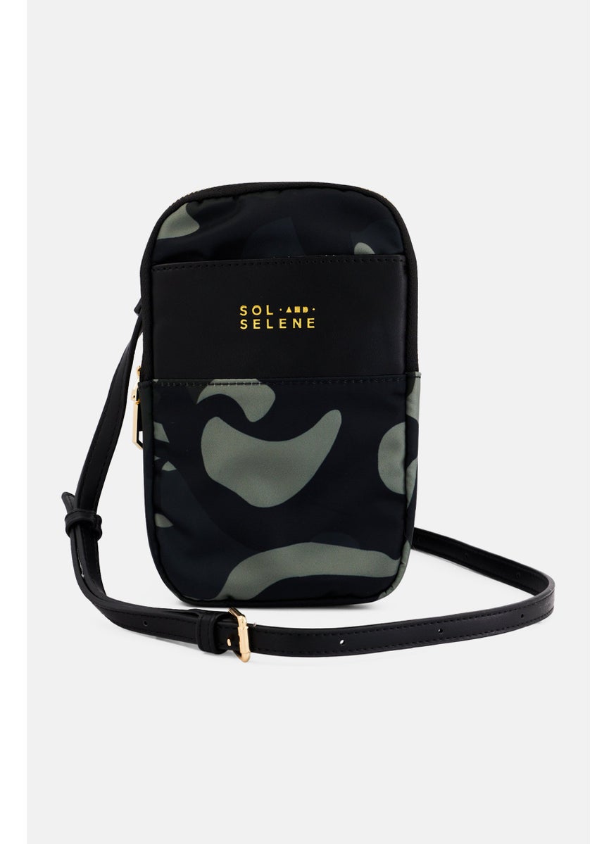 Sol and Selene - Women Brand Logo Cross Body Bag 23 H x 16 L x 4 W cm, Olive - Image 1