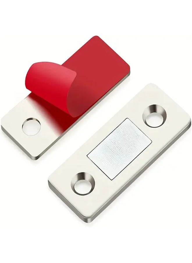 1 Set Ultra Thin Stainless Steel Magnetic Cabinet Door Closures Secure Locking Mechanism - Image 3