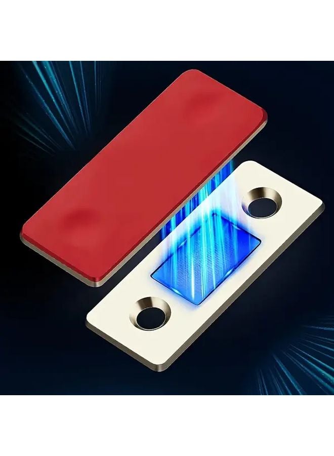 1 Set Ultra Thin Stainless Steel Magnetic Cabinet Door Closures Secure Locking Mechanism - Image 2