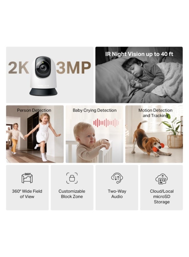 MERCUSYS MC210  Pan/Tilt Home Security Wi-Fi Camera - Image 4