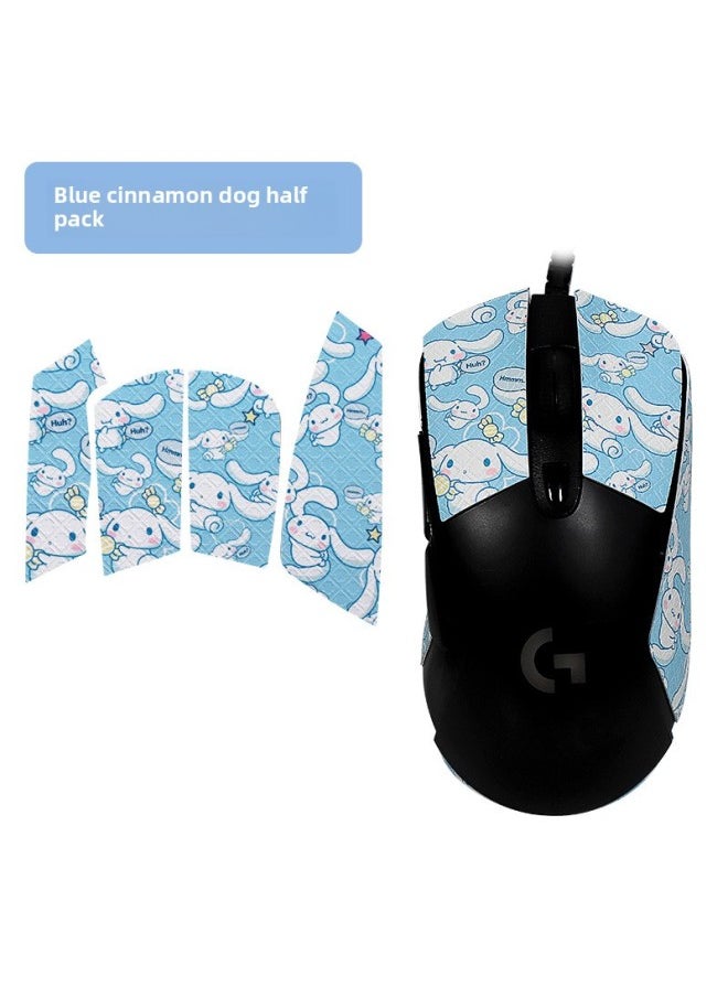 Generic Suitable For Logitech G703/G603/G403 Mouse Anti-slip Sticker Special Sweat-absorbent Anti-sweat Side Sticker Foot Sticker Foot Mat Film-color:[half Pack] A Blue Cinnamon Dog Mouse Sticker  - Image 1