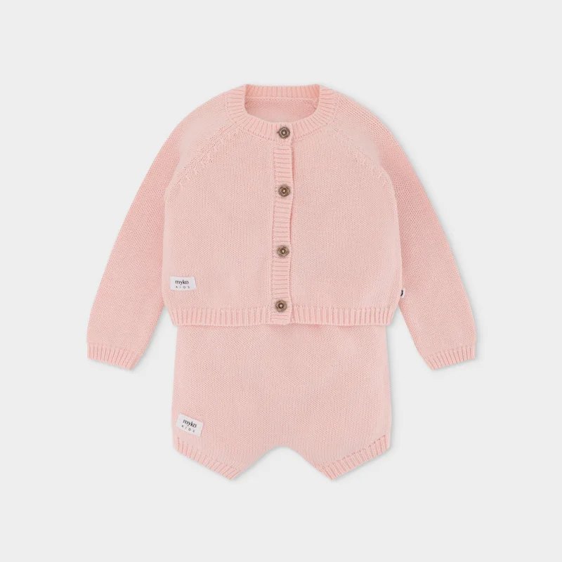  ميكو كيدز Tricot Cardigan and Shorts Set