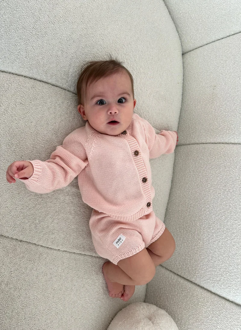  ميكو كيدز Tricot Cardigan and Shorts Set