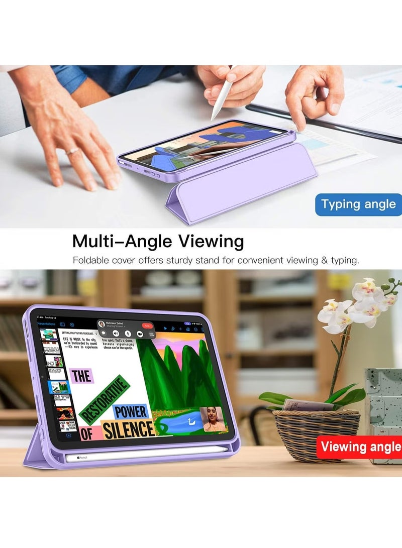 ELTRAZONE New iPad Mini 6 Case 8.3 Inch 2021 (6th Gen) with Pencil Holder, Trifold Stand Smart Case, Soft TPU Back, Auto Wake/Sleep - Image 3