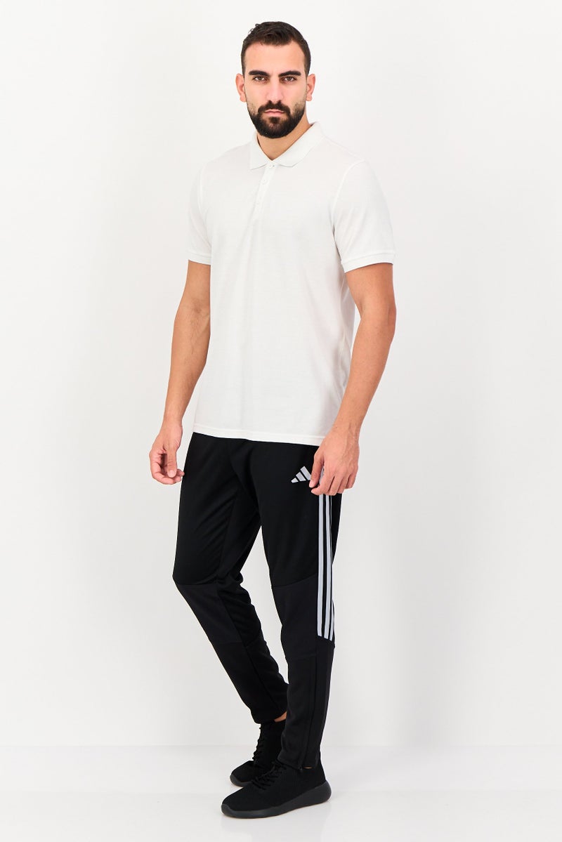 Adidas Men Sportswear Fit Short Sleeve Outdoor Polo Shirt, White - Image 3