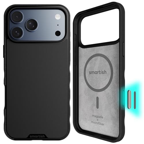 Smartish iPhone 17 Pro Max MagSafe Case Gripmunk wCamera Control Protection Magnetic Slim Case Lightweight Protective Thin Grip wMicrofiber Lining for iPhone 17 Pro Max Black Tie Affair - Image 1