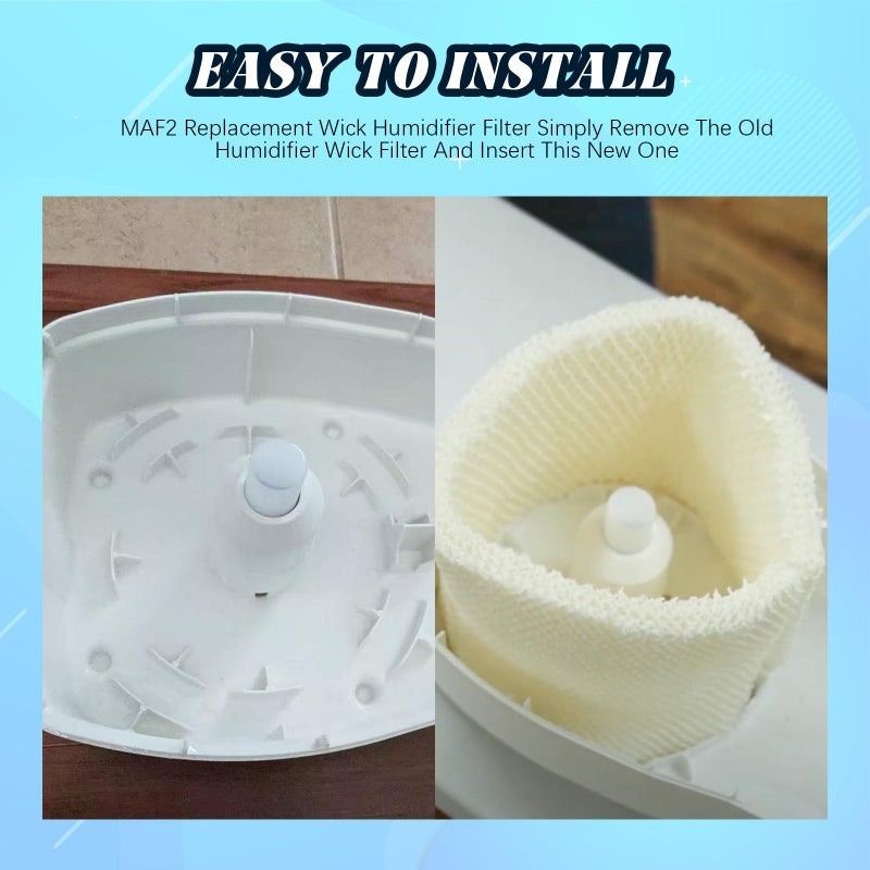 PWEOW MAF2 Humidifier Filter Replacement for AIRCARE Essick Air Moist Air MA0800 MA0600 MA08000 MA0601 for Kenmore 15408 15508 154080 17006 29706 29988 Series Humidifier Super Wick Filter (2-Pack) - Image 5