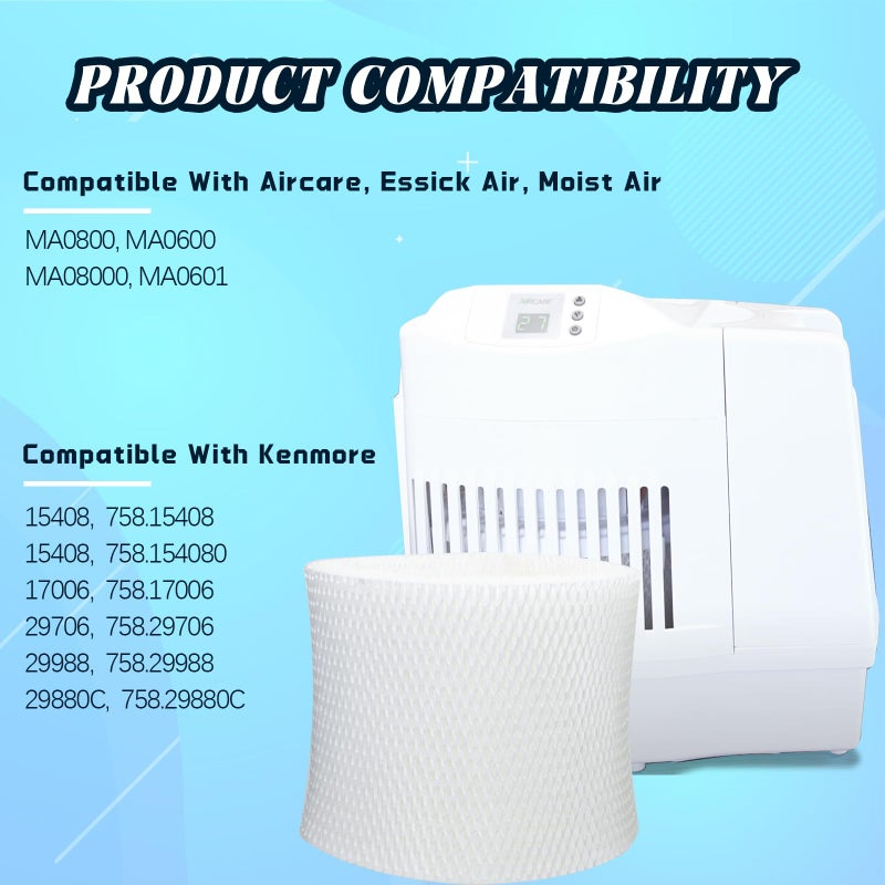 PWEOW MAF2 Humidifier Filter Replacement for AIRCARE Essick Air Moist Air MA0800 MA0600 MA08000 MA0601 for Kenmore 15408 15508 154080 17006 29706 29988 Series Humidifier Super Wick Filter (2-Pack) - Image 3