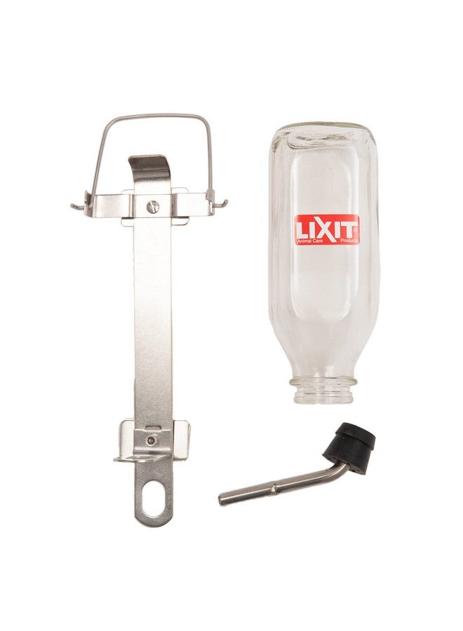 ليكسيت زجاجات مياه زجاجية فاخرة متينة للطيور والكلاب والحيوانات الصغيرة. (أنبوب كبير سعة 32 أونصة) - Image 4