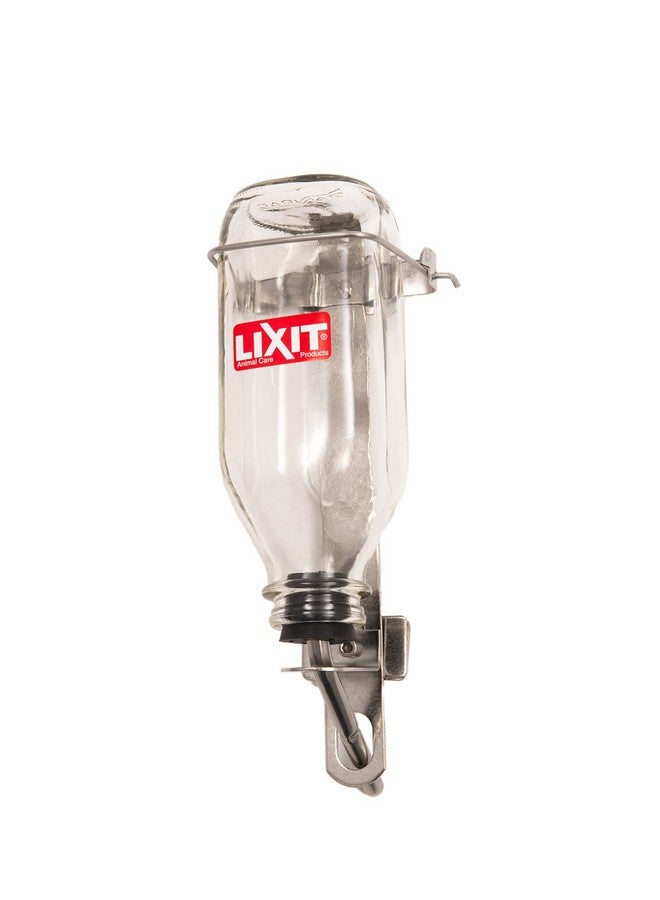 ليكسيت زجاجات مياه زجاجية فاخرة متينة للطيور والكلاب والحيوانات الصغيرة. (أنبوب كبير سعة 32 أونصة) - Image 1