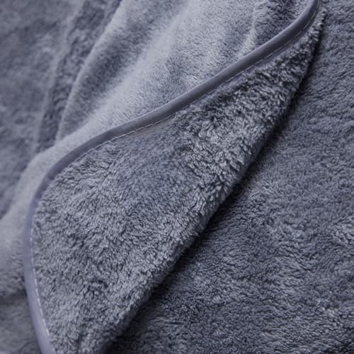 Krujyam Microfiber Large Bath Towels | (70x140) Extra Soft Plush & Quick Dry High Absorbency with Large Size Towels for Bathing (Grey, Pack of 1) - Image 5