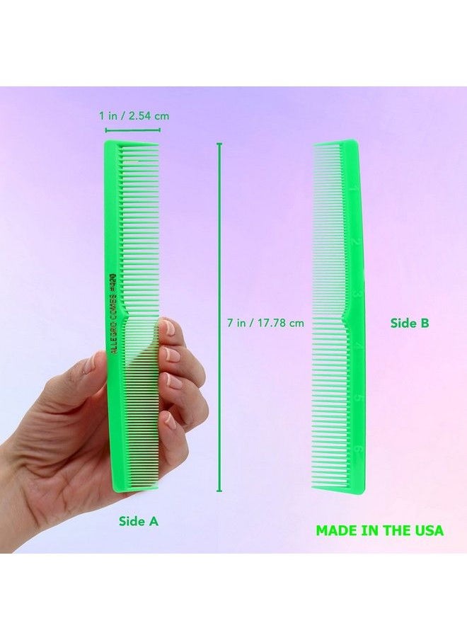 Allegro Combs 420 Barber Combs Set Of Combs Hair Cutting Combs Pocket Comb Combs For Hair Stylist Neon Mix 12 Pk.  - Image 3