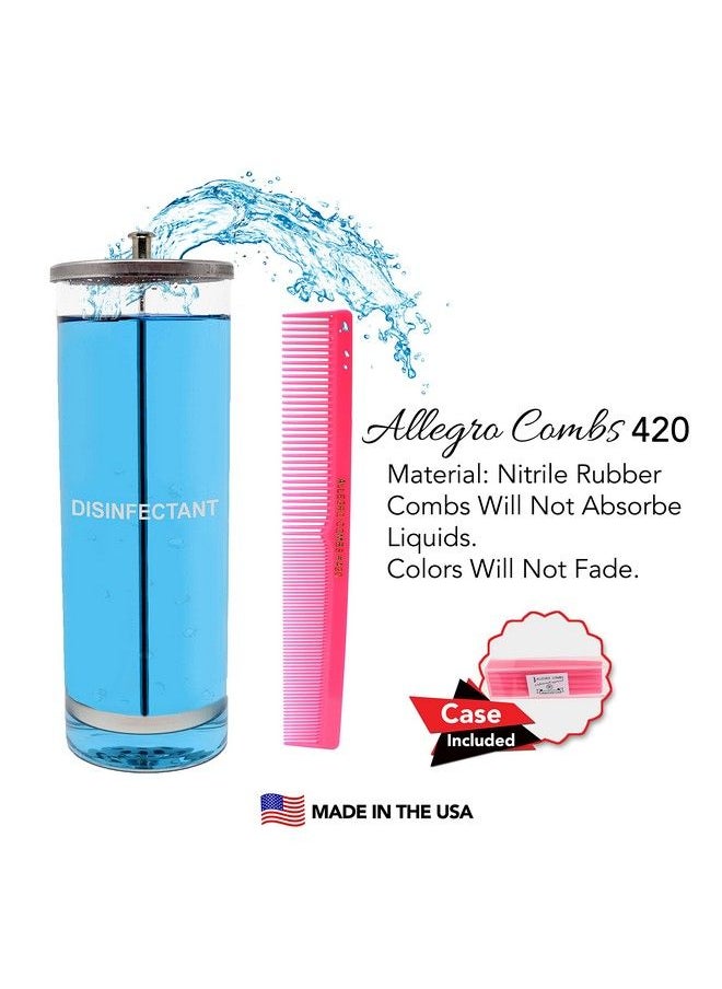 Allegro Combs 420 Barber Combs Set Of Combs Hair Cutting Combs Pocket Comb Combs For Hair Stylist Neon Mix 12 Pk.  - Image 5