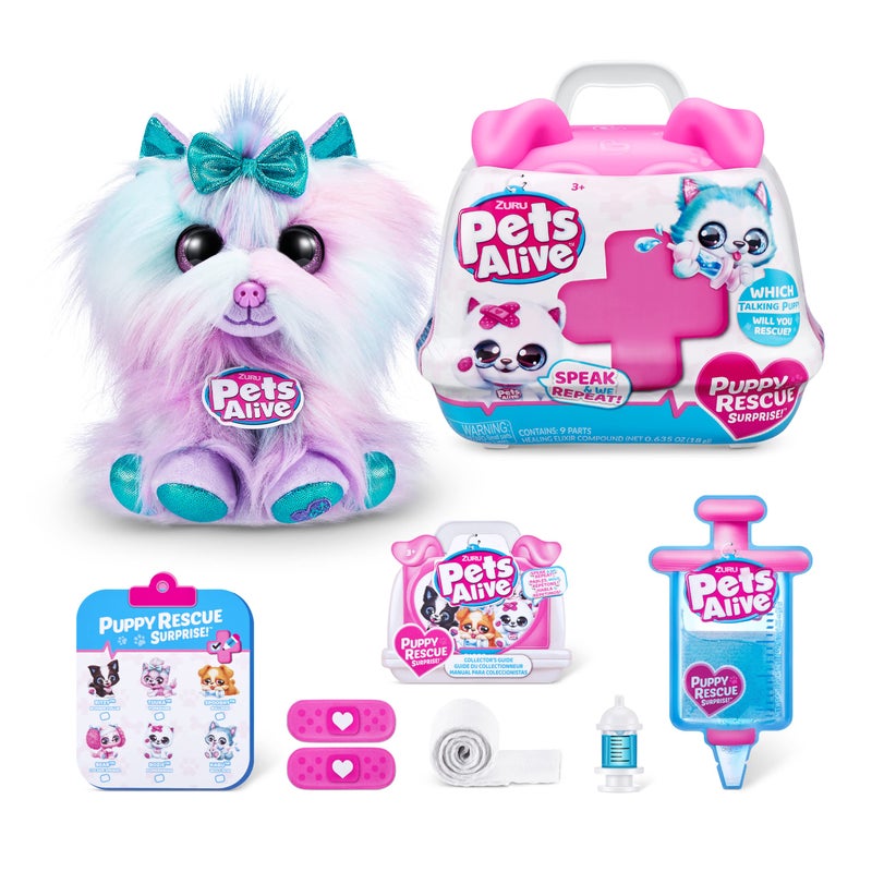 Pets Alive Pet Shop Surprise S3 Puppy Rescue Yorkshire by ZURU Surprise Puppy Plush Ultra Soft Plushies Compound Surprises Inside Interactive Toy Pets Electronic Speak and Repeat - Image 2