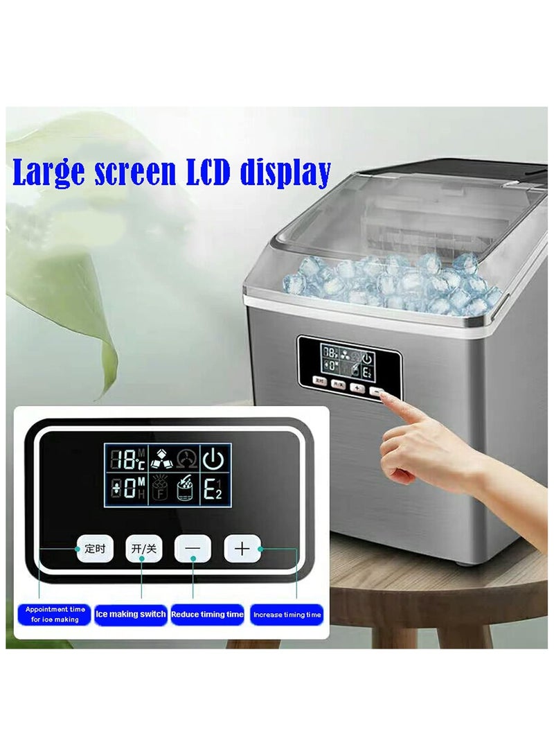 Ice Maker Machine for Countertop Self Cleaning Ice Cube Maker Portable Self Cleaning Low Noise LED Display  Perfect for Home Kitchen Office Bar - Image 2