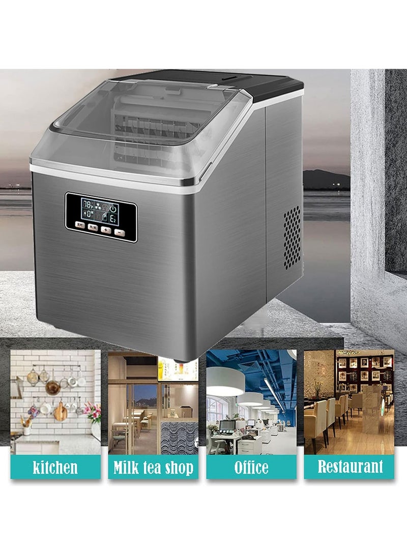 Ice Maker Machine for Countertop Self Cleaning Ice Cube Maker Portable Self Cleaning Low Noise LED Display  Perfect for Home Kitchen Office Bar - Image 5