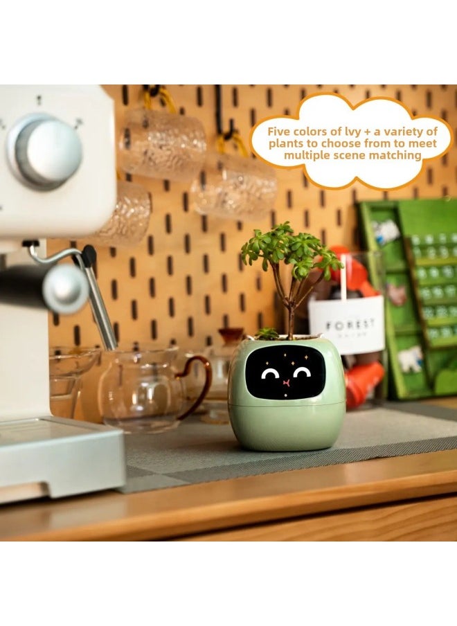 IVY Plant Cute Pet Robot Electronic Pet Healing Table AI Electronic Toys Creative Holiday Gift-Color:Pink  - Image 4