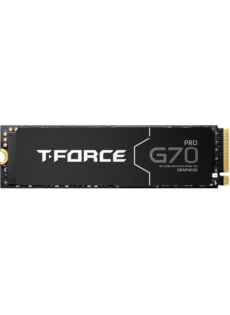 Team Group - T-FORCE G70 PRO Graphene Heatsink 4TB DRAM SLC Cache 3D TLC NAND NVMe InnoGrit PCIe Gen4x4 M.2 2280 Gaming Internal SSD Read/Write 7400/6800 - Image 1