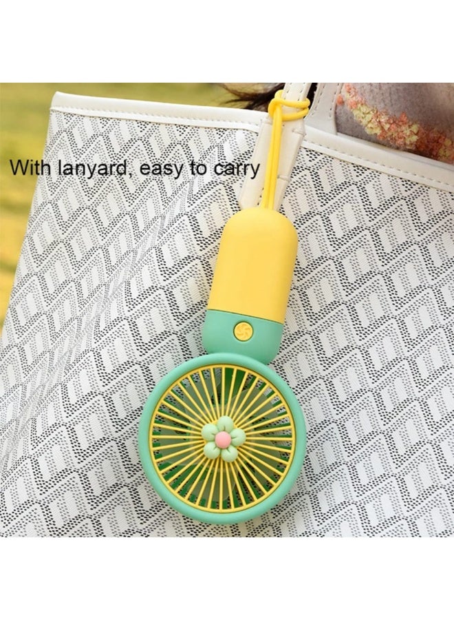 مروحة يدوية محمولة بتصميم زهرة – ألوان متعددة - Image 2