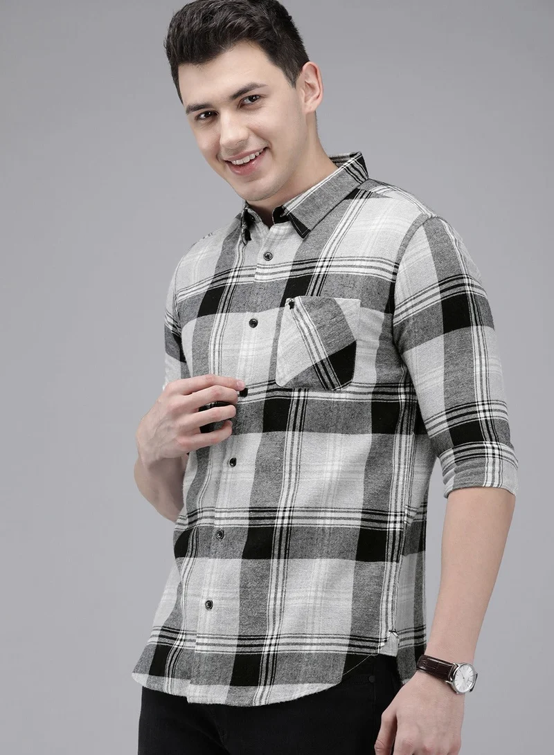 THE BEAR HOUSE Men's Cotton Shirt | Casual & Formal Long Sleeve Slim Fit | Classic Button-Down, Office & Everyday Wear, Comfortable & Breathable Fabric