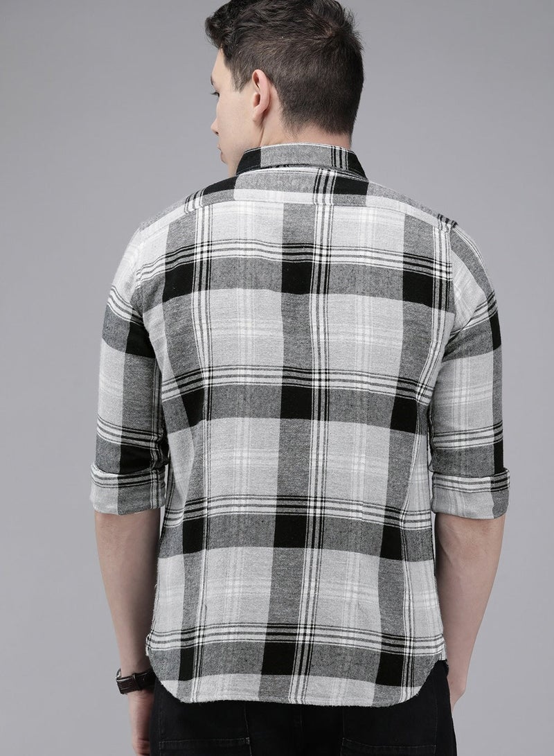 ذا بير هاوس قميص رجالي قطني بأكمام طويلة بقصة ضيقة - Image 5