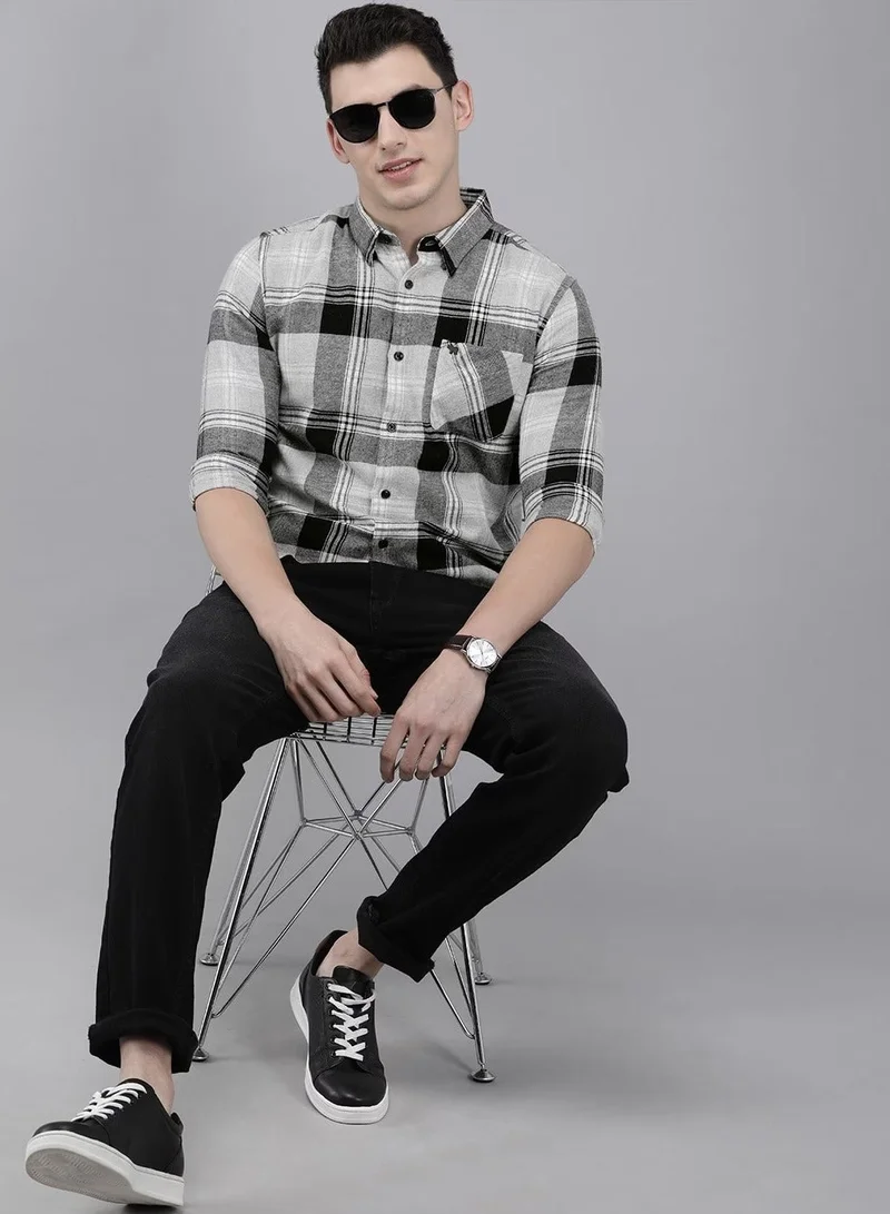 THE BEAR HOUSE  Men's Cotton Shirt | Casual & Formal Long Sleeve Slim Fit | Classic Button-Down, Office & Everyday Wear, Comfortable & Breathable Fabric for Men | Best Price UAE