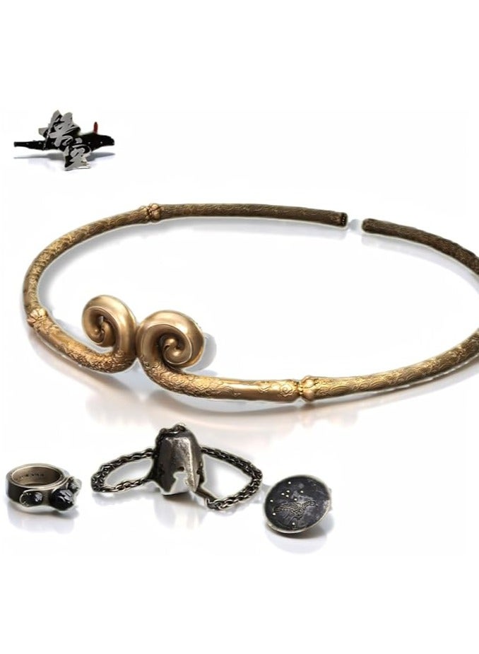 الأسطورة السوداء : WK 4 قطعة طبعة محدودة من مجموعة الكبار - 1 : 1 تخفيض حجم عقال ، 3 قطعة من المجوهرات تناسب | لعبة لاعب جامعي حصري لعبة السلع | PS5 لعبة لا - Image 1