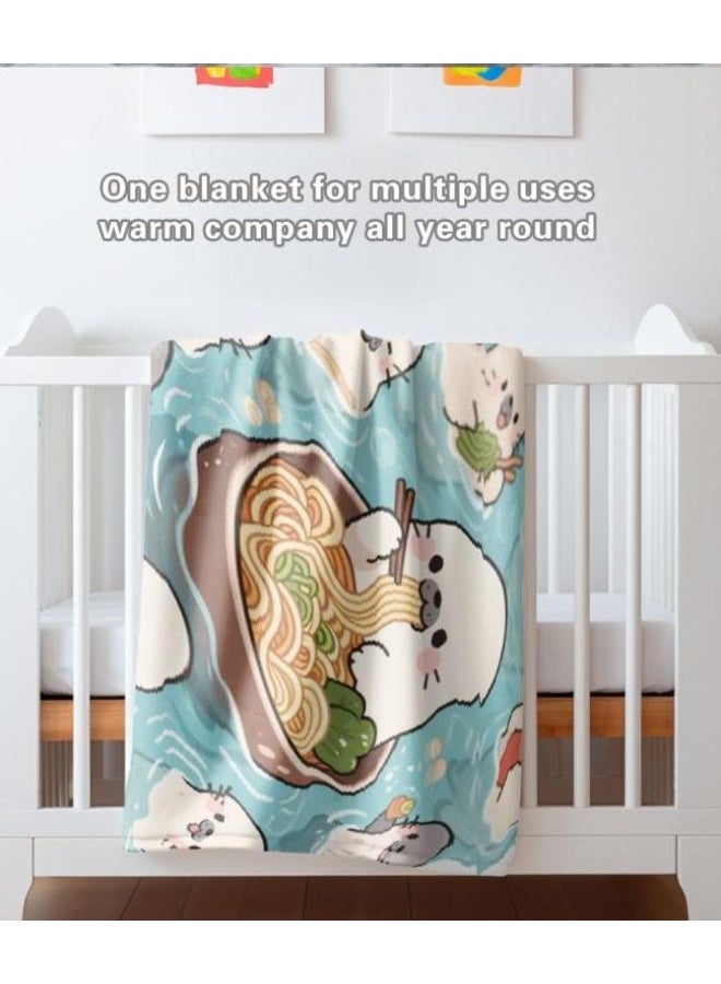 عام بطانية رقيقة من الفانيلا الكرتونية للأطفال والرضع (دافئة ومريحة، ومناسبة للنوم والألعاب) 70 سم * 100 سم - Image 5