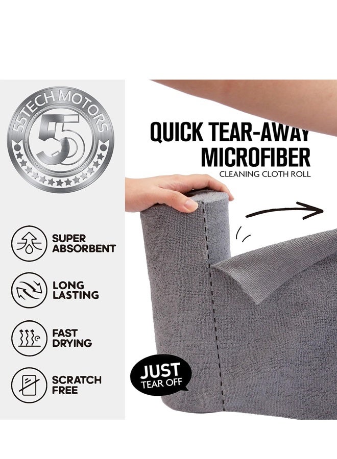 cleany genie 30pcs Microfiber Cloth Tear A Towel Grey - Image 2