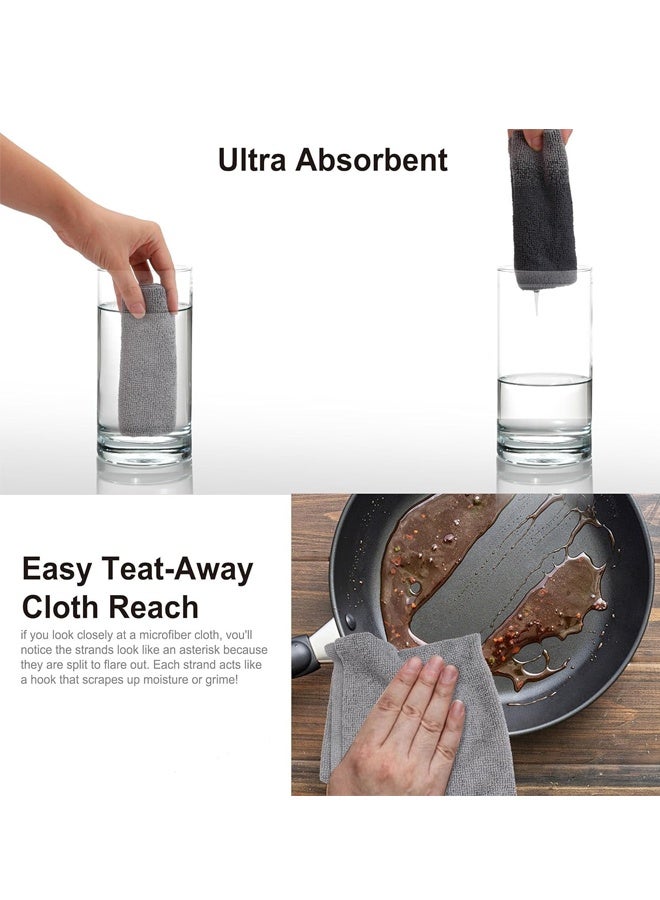 cleany genie 30pcs Microfiber Cloth Tear A Towel Grey - Image 3