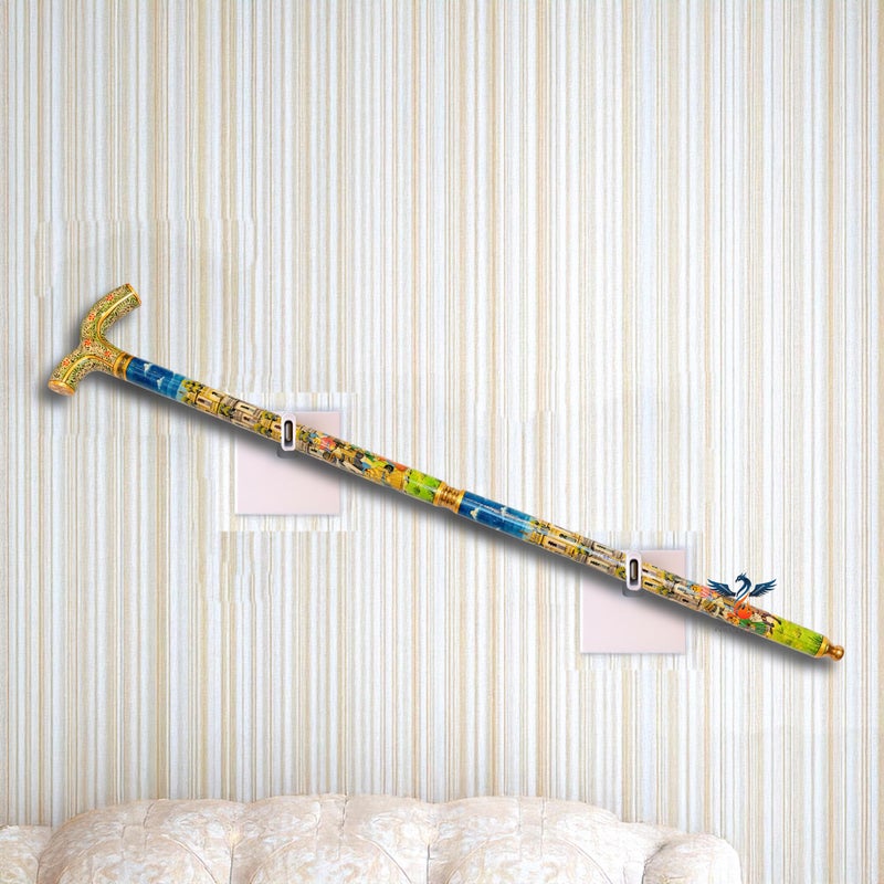 Novitson Lazuli Walking Stick – Dominion Class | Handcrafted Multicolor Cane | Animal Bone & Treated Wood | Elegant Antique Showpiece & Walking Aid - Image 2