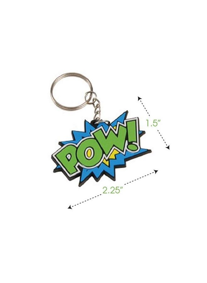 ArtCreativity Superhero Keychains Pack Of 12 Super Hero Party Favors Birthday Party Supplies Goodie Bag Fillers Prize For Boys And Girls - Image 4