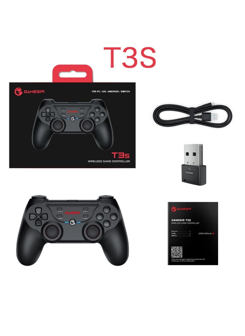 Generic Classic Gamepad GameSir T3S Wireless Bluetooth Gaming Controller for Switch Windows PC Android TV Box iPad iOS  Android with Turbo Function, Dual Shock, 600mAh Lithium-ion Battery Playing 25hours  - Image 5