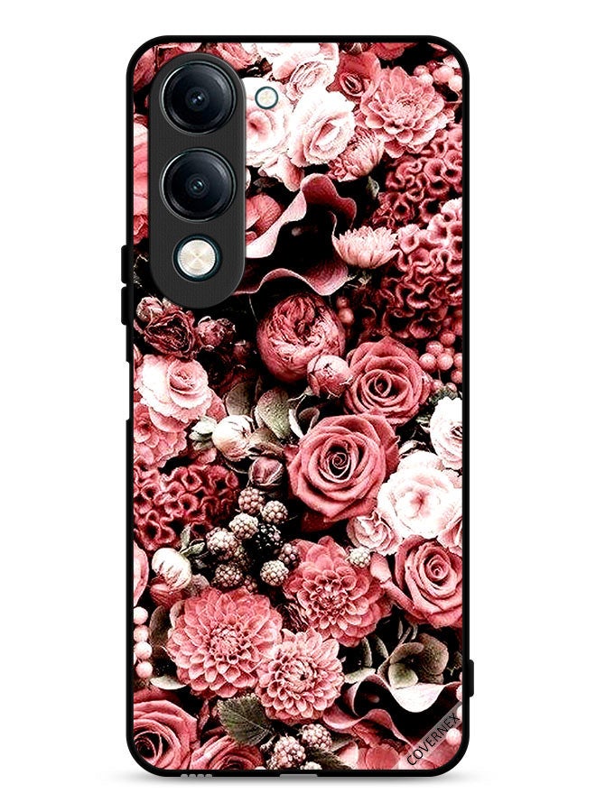 Covernex vivo Y29s Protective Case Cover Peach Roses - Image 1