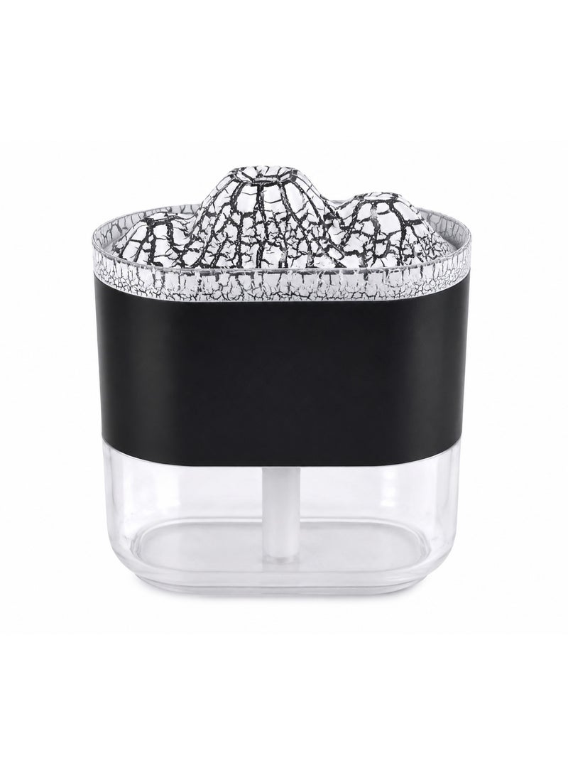 300Ml Volcano Essential Oil Diffuser With Led Light & Nano Mist Usb – Black, 1 Piece - Image 2