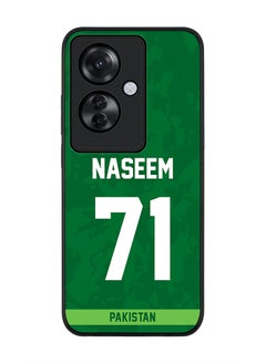 Stylizedd Rugged Black edge case for Oppo Reno11 F / Oppo F25 Pro 5G, Slim fit Flexible Anti Drop Thin Cover - Team Pakistan Naseem Shah, Jersey No 71  - Image 1