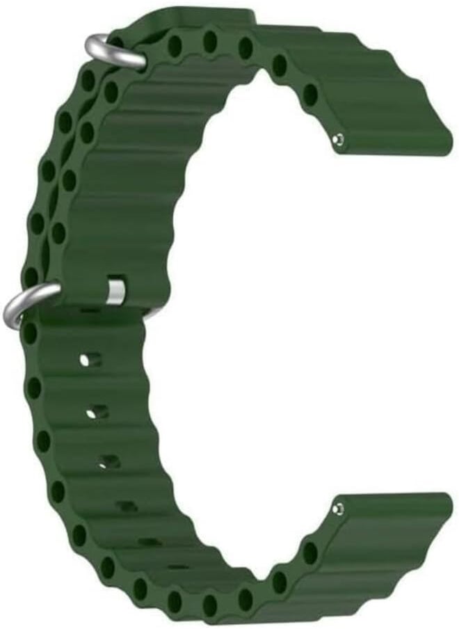 Generic - Generic Dhavals shoppe 20 MM Soft Silicone Plunge Ocean Band Alpine Trail Loop Smart Watch Strap Compatible with Amazfit Bip, Galaxy Watch Active 2/Gear S2 Classic - Image 1