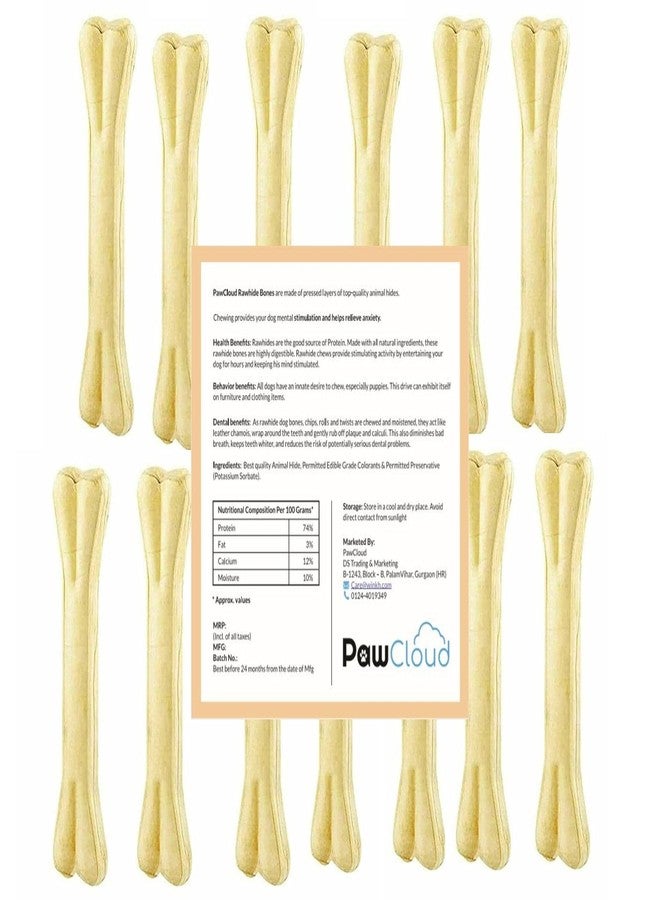 PawCloud Rawhide Pressed Dog Chew Bone, Dog Bone Treat, 10 Inch (3kg) - Image 2