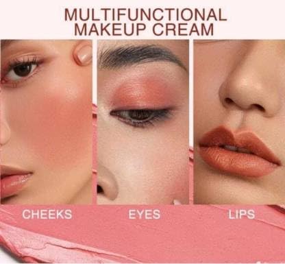 ADOERE Professional 52 Colors Matte Eyeshadow with Highlights Blush Contour Lip Gloss With 3 Brushes for Eyeshadow and Lip Gloss 96g Multicolor - Image 3