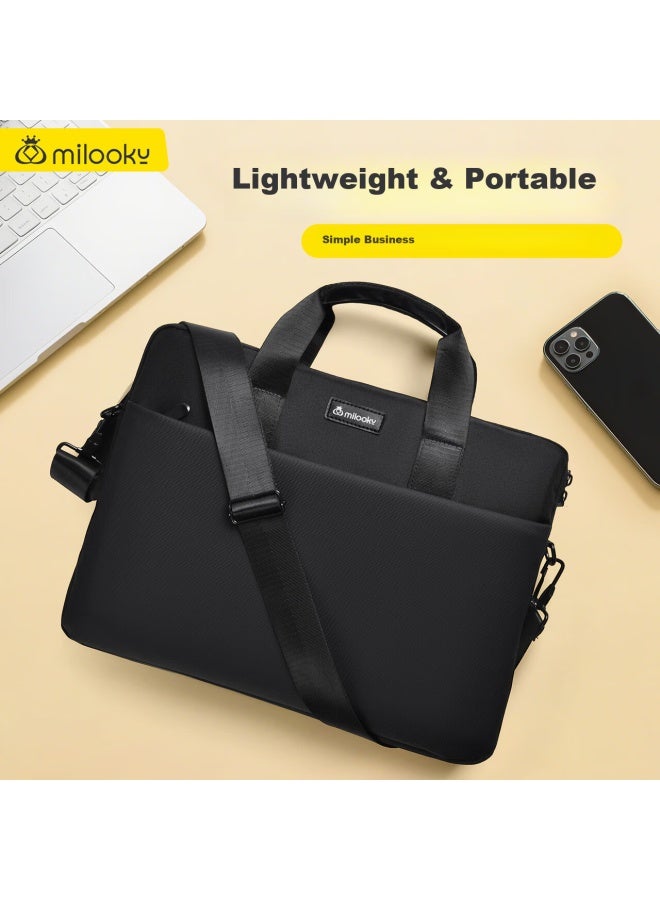 Milooky Laptop Bag Handbag Shoulder Bag For Men And Women 15/16 Inch Business Commuter Briefcase - Image 1