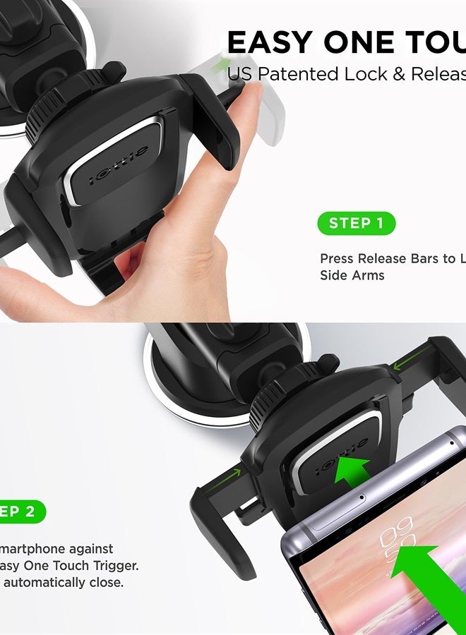 iOttie Easy One Touch 4 Dash & Windshield Universal Car Mount Phone Holder Desk Stand for -iPhone, Samsung, Moto, Huawei, Nokia, LG, Smartphones, Black - Image 2