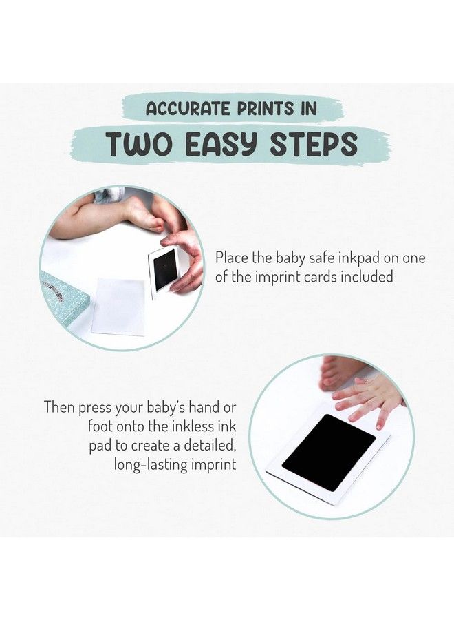 Forever Fun Times Notouch Inkless Baby Hand And Footprint Kit ; Painless Perfect Prints Without A Drop Of Ink On Your Child ; Quick And Easy Twostep Inkless Print Kit ; Baby Safe Ink Pad (Black (Updated) 2 Pads) - Image 5