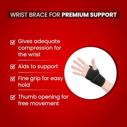 Dr. Ortho Dr.Ortho Wrist Brace With Thumb,Wrist Hand Brace For Men & Women, Wrist Support | Support for Pain Relief & Stabilization | Lightweight Wrist Support for Arthritis, Sprains Pack Of 1 (Black) - Image 3