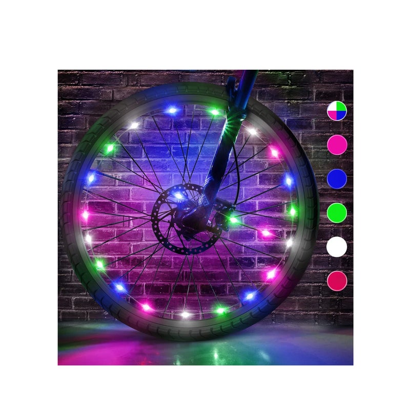 SOLARAE Bike Wheel Lights LED String Mountain Bike Wire Decorative Light Make You The Most Shining One On Night Riding Waterproof Multi-color Highlight Durable Bicycle Wheel String Lights Set - Image 2