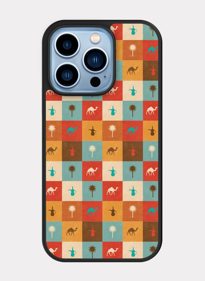 بكسلات كفر ايفون 13 برو نمط سعودي متعدد الالوان - Image 1