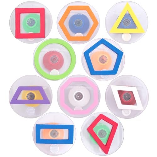 READY 2 LEARN READY 2 LEARN Giant Stampers  Geometric Shapes  Outlines  Set of 10  Easy to Hold Foam Stamps for Kids  Arts and Crafts Stamps for Displays Posters Signs and DIY Projects