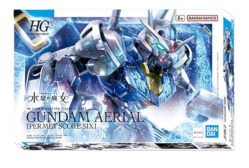 BANDAI SPIRITS بانداي - موبايل سوت غاندام: الساحرة من كوكب الزئبق - نموذج HG 1/144 غاندام إيريل [درجة PERMET ستة] (استيراد من اليابان) - Image 1