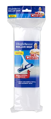 Mr Clean Mr. Clean Magic Eraser Roller Floor Mop Refill Head, White/Blue - Image 3