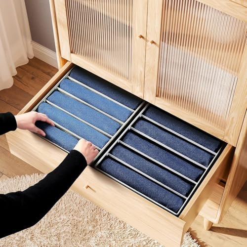 BB BACKBENCHERS Clothes Organizer Non-Woven Fabric for Wardrobe/Foldable Cupboard Storage Boxes/Rectangular Almirah Organizers for Shirts/Pants/T-Shirts/Dress/Jeans (7 GRID) - Image 4
