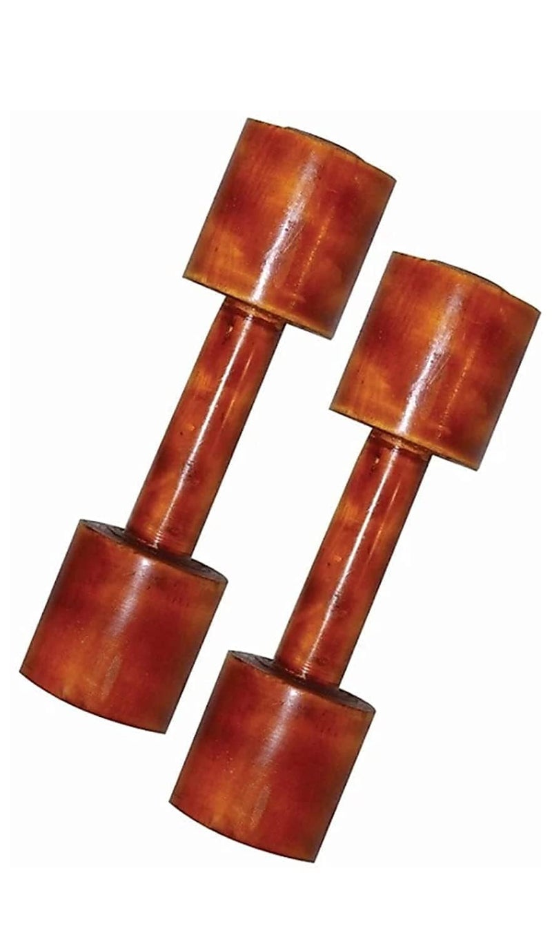 AYWAL Wooden Dumbbell Pair – Set of 2 Lightweight Exercise Dumbbells for Kids | Safe Fitness Toy for Boys & Girls | Ideal for Warm-Up, Stretching & Early Physical Activity - Image 2